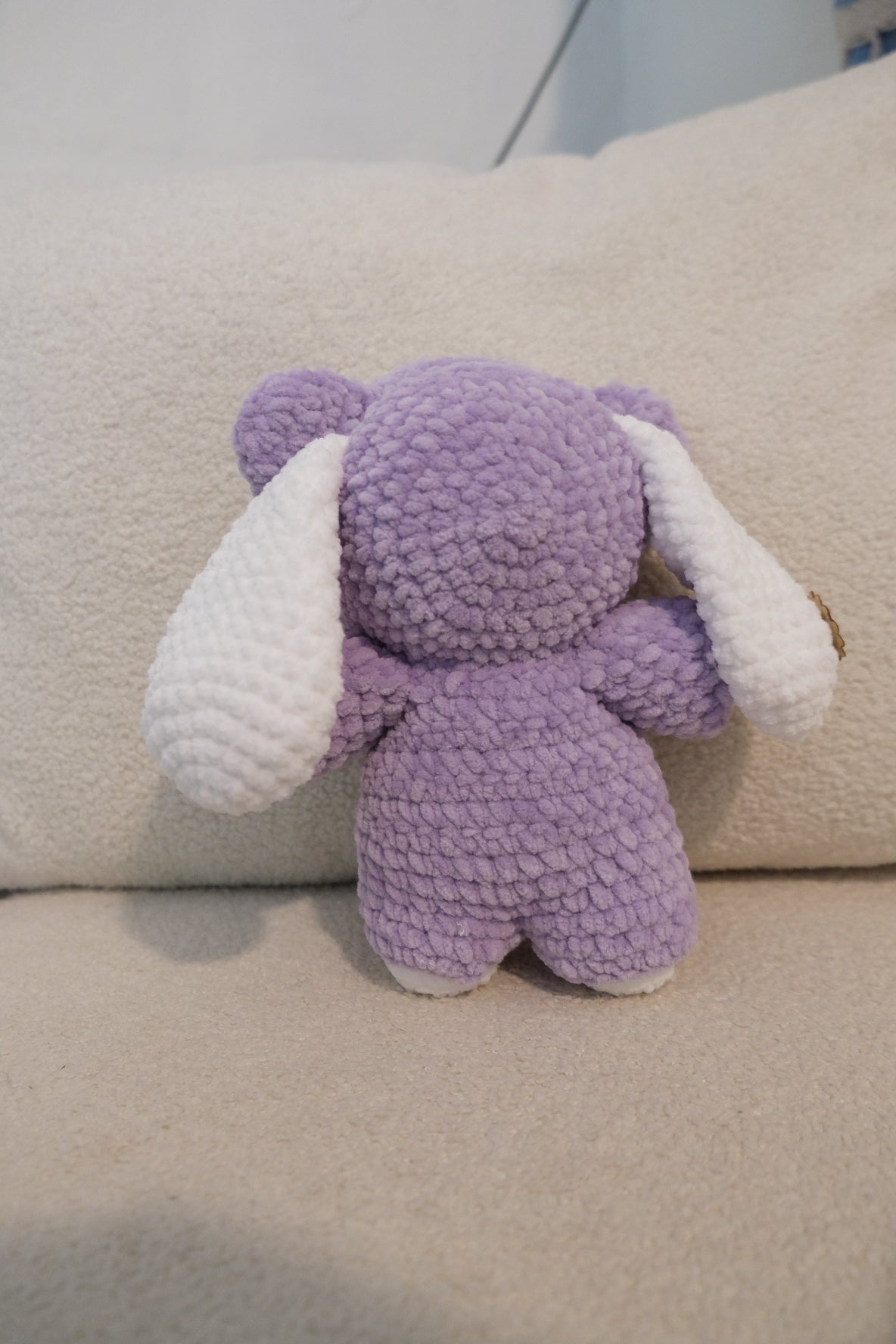 Crochet Bunny with Bear Pajamas