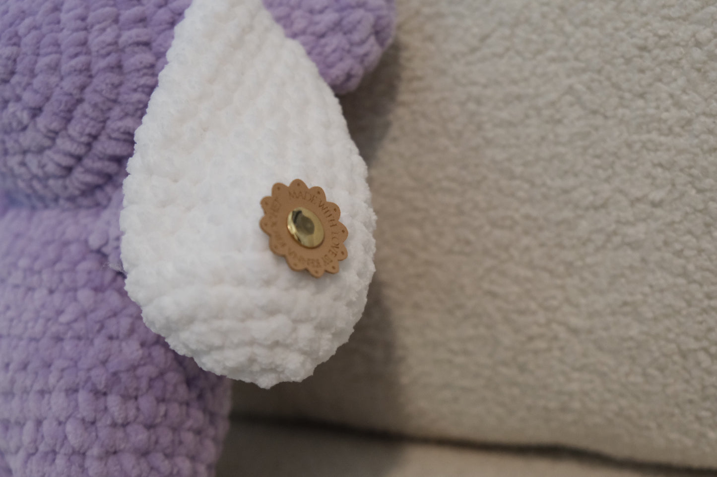 Crochet Bunny with Bear Pajamas