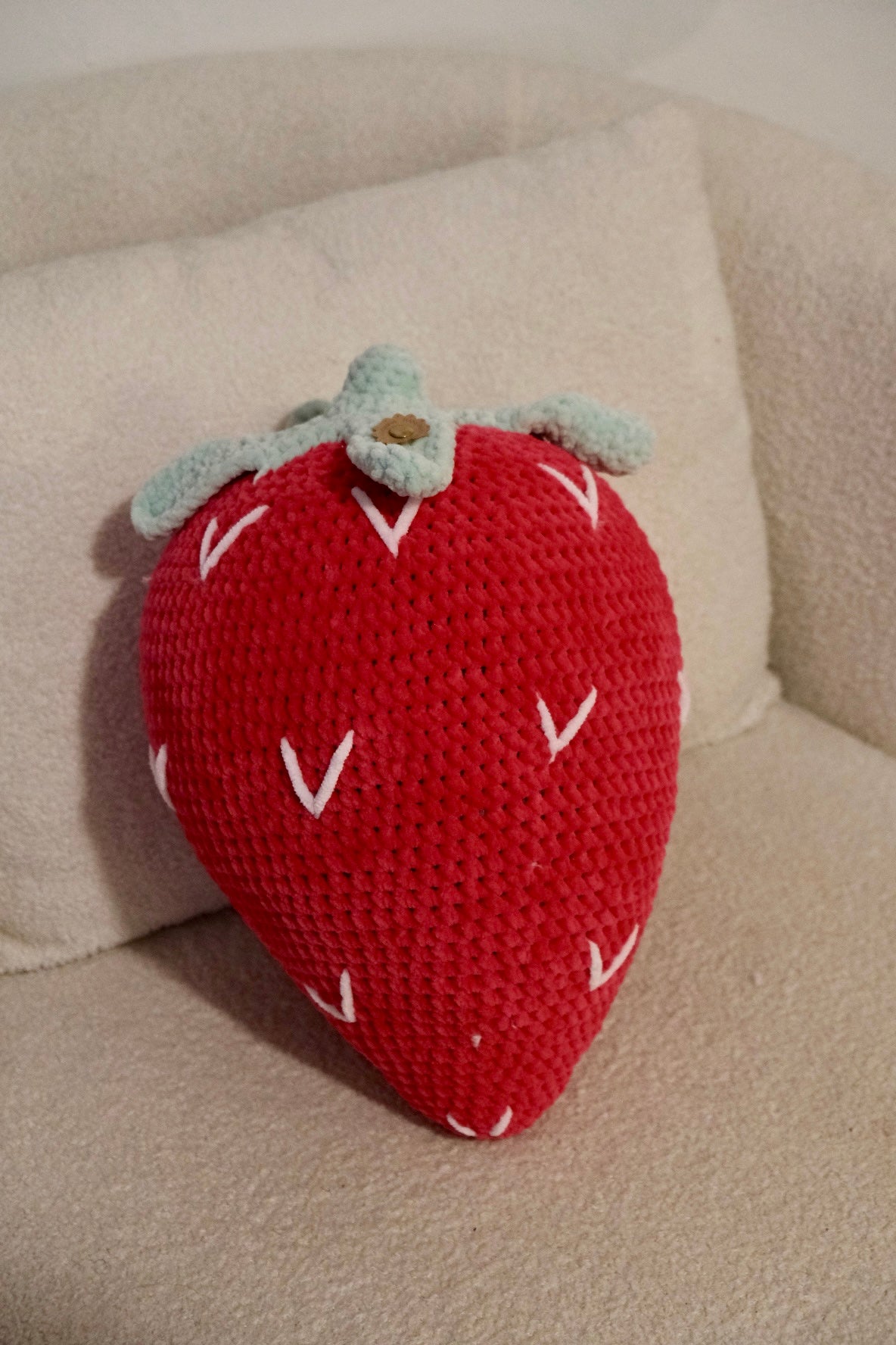 Large Crochet Strawberry
